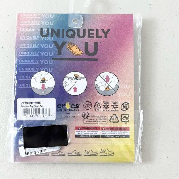 NWT Crocs Jibbetz Charms Police Theme K9 Cop Tiny Police 5 Pack - Picture 4 of 5